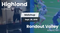 Matchup: Highland vs. Rondout Valley  2018