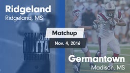 Matchup: Ridgeland vs. Germantown  2016