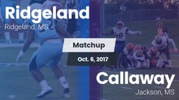 Matchup: Ridgeland vs. Callaway  2017