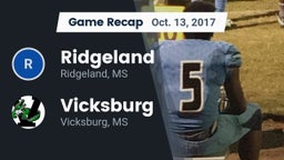 Recap: Ridgeland  vs. Vicksburg  2017
