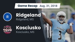 Recap: Ridgeland  vs. Kosciusko  2018