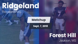 Matchup: Ridgeland vs. Forest Hill  2018
