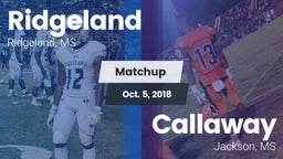 Matchup: Ridgeland vs. Callaway  2018