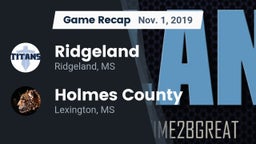 Recap: Ridgeland  vs. Holmes County 2019
