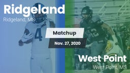 Matchup: Ridgeland vs. West Point  2020