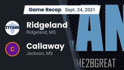 Recap: Ridgeland  vs. Callaway  2021