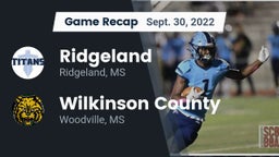 Recap: Ridgeland  vs. Wilkinson County  2022