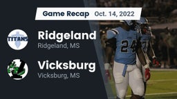 Recap: Ridgeland  vs. Vicksburg  2022
