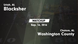 Matchup: Blacksher vs. Washington County  2016