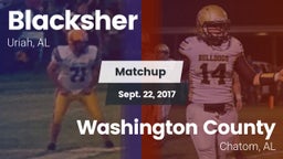 Matchup: Blacksher vs. Washington County  2017