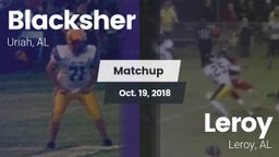 Matchup: Blacksher vs. Leroy  2018