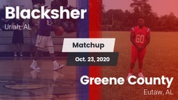 Matchup: Blacksher vs. Greene County  2020