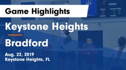Keystone Heights  vs Bradford  Game Highlights - Aug. 22, 2019