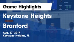 Keystone Heights  vs Branford  Game Highlights - Aug. 27, 2019