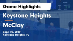 Keystone Heights  vs McClay Game Highlights - Sept. 28, 2019