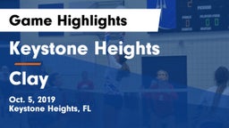 Keystone Heights  vs Clay  Game Highlights - Oct. 5, 2019