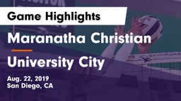 Maranatha Christian  vs University City Game Highlights - Aug. 22, 2019