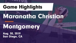 Maranatha Christian  vs Montgomery  Game Highlights - Aug. 30, 2019