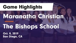 Maranatha Christian  vs The Bishops School Game Highlights - Oct. 8, 2019