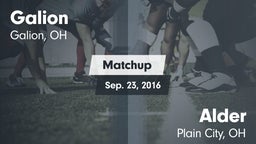 Matchup: Galion vs. Alder  2016