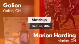 Matchup: Galion vs. Marion Harding  2016