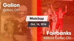 Matchup: Galion vs. Fairbanks  2016