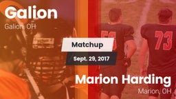 Matchup: Galion vs. Marion Harding  2017