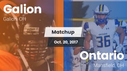 Matchup: Galion vs. Ontario  2017