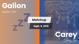 Matchup: Galion vs. Carey  2019