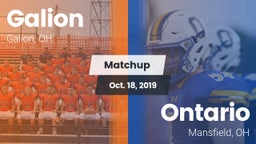 Matchup: Galion vs. Ontario  2019