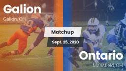 Matchup: Galion vs. Ontario  2020