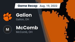 Recap: Galion  vs. McComb  2022