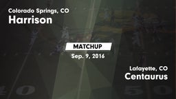 Matchup: Harrison vs. Centaurus  2016