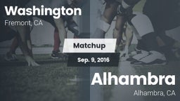 Matchup: Washington High vs. Alhambra  2016