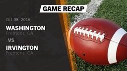 Recap: Washington  vs. Irvington  2016