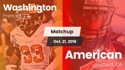 Matchup: Washington High vs. American  2016