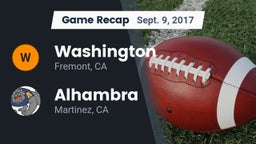 Recap: Washington  vs. Alhambra  2017