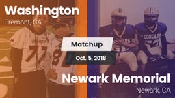 Matchup: Washington High vs. Newark Memorial  2018