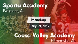 Matchup: Sparta Academy vs. Coosa Valley Academy  2016