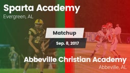 Matchup: Sparta Academy vs. Abbeville Christian Academy  2017
