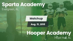Matchup: Sparta Academy vs. Hooper Academy  2018
