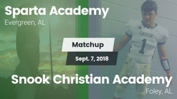 Matchup: Sparta Academy vs. Snook Christian Academy 2018