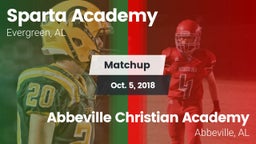 Matchup: Sparta Academy vs. Abbeville Christian Academy  2018