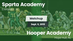Matchup: Sparta Academy vs. Hooper Academy  2019