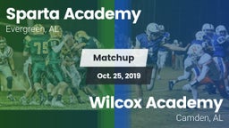 Matchup: Sparta Academy vs. Wilcox Academy  2019