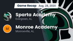 Recap: Sparta Academy  vs. Monroe Academy  2020