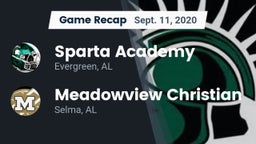 Recap: Sparta Academy  vs. Meadowview Christian  2020
