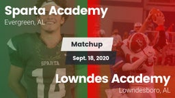 Matchup: Sparta Academy vs. Lowndes Academy  2020