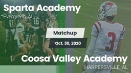 Matchup: Sparta Academy vs. Coosa Valley Academy 2020