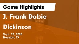 J. Frank Dobie  vs Dickinson  Game Highlights - Sept. 25, 2020